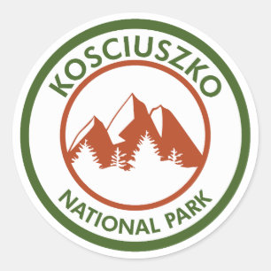 Adesivo Redondo Parque Nacional de Kosciuszko