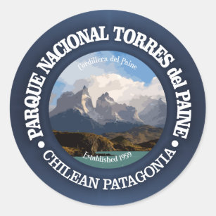 Adesivo Redondo Parque nacional de Torres del Paine