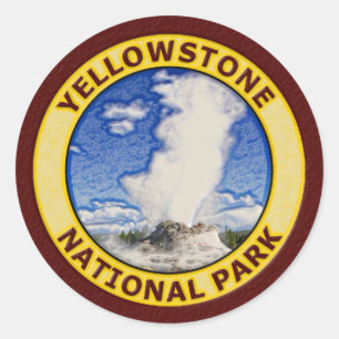 Adesivo Redondo Parque nacional de Yellowstone