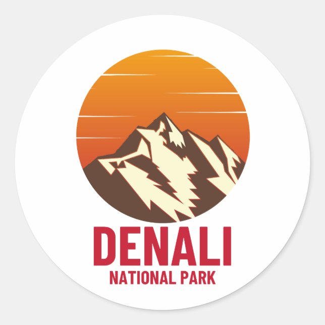 ADESIVO REDONDO PARQUE NACIONAL DENALI (Frente)
