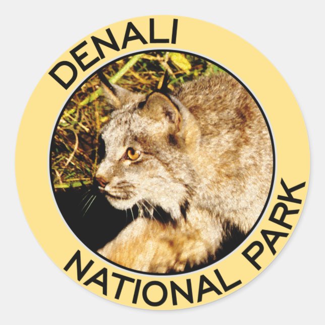 Adesivo Redondo Parque Nacional Denali (Frente)