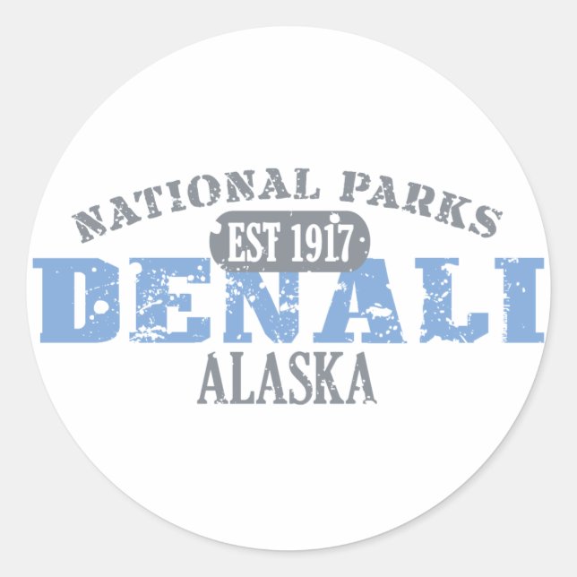 Adesivo Redondo Parque Nacional Denali (Frente)