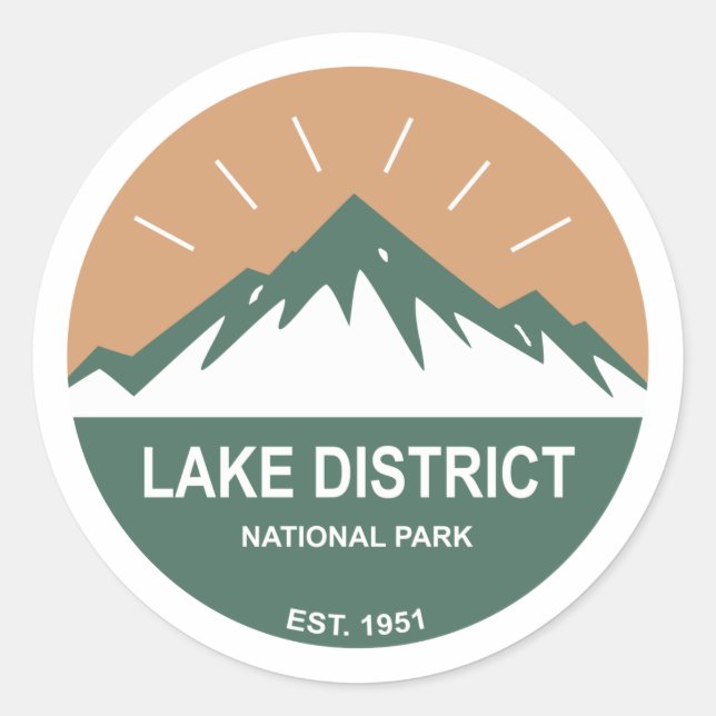 Adesivo Redondo Parque Nacional do Distrito de Lago (Frente)