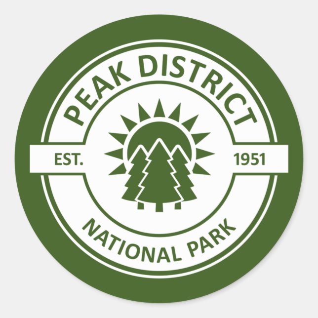 Adesivo Redondo Parque Nacional do Distrito de Pico (Frente)