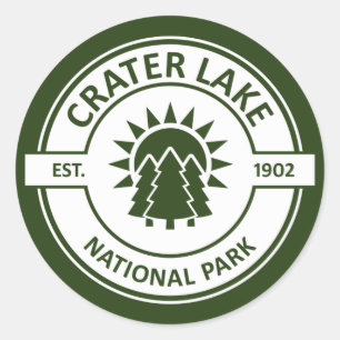 Adesivo Redondo Parque Nacional do Lago Crater
