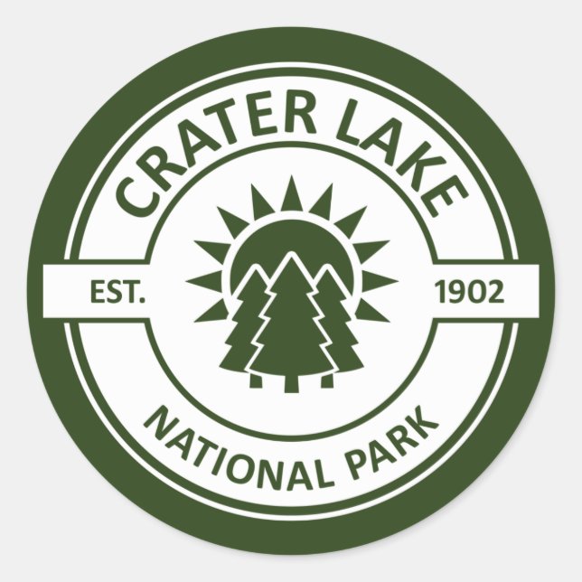 Adesivo Redondo Parque Nacional do Lago Crater (Frente)
