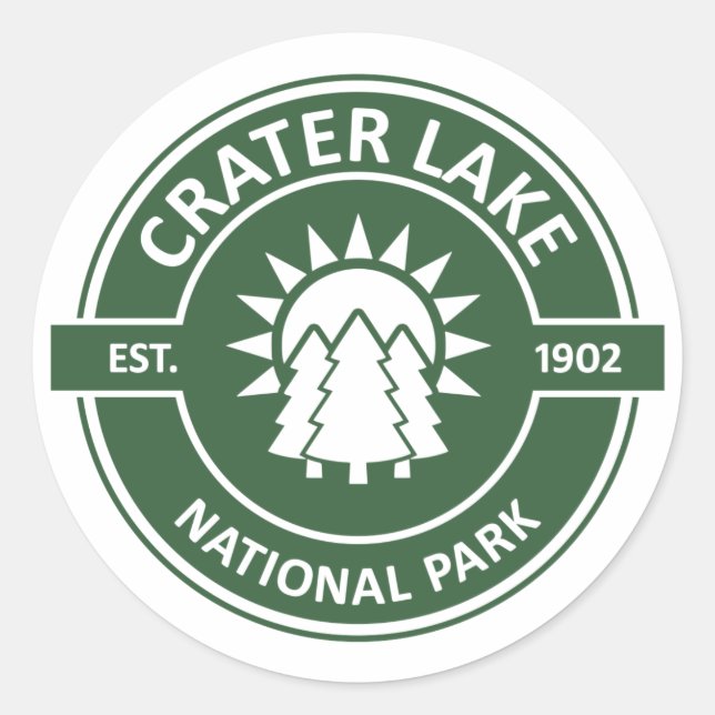 Adesivo Redondo Parque Nacional do Lago Crater (Frente)