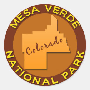 Adesivo Redondo Parque nacional do Mesa Verde, Colorado
