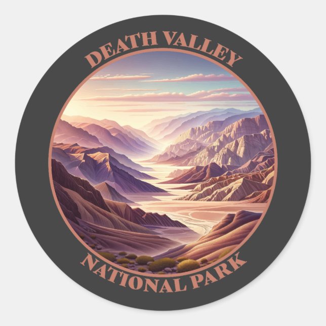 Adesivo Redondo Parque Nacional do Vale da Morte (Frente)