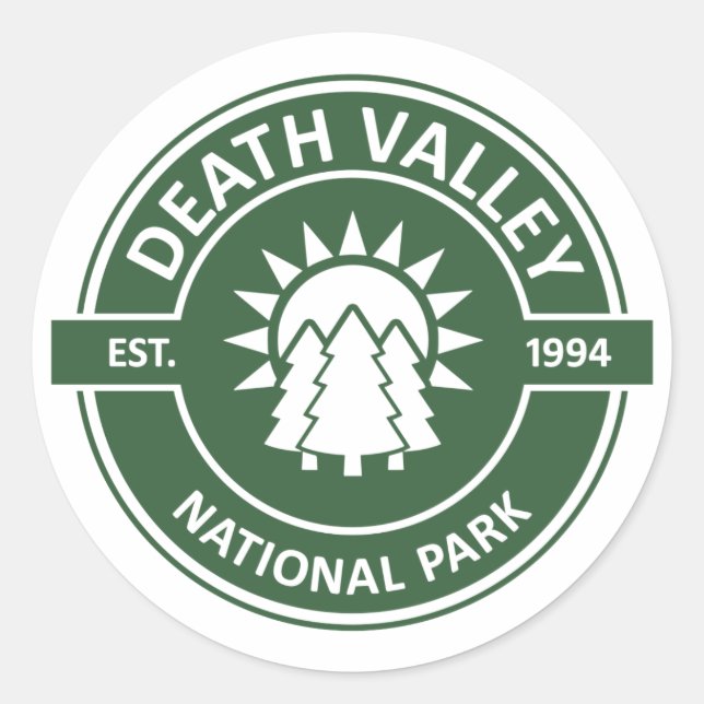 Adesivo Redondo Parque Nacional do Vale da Morte (Frente)