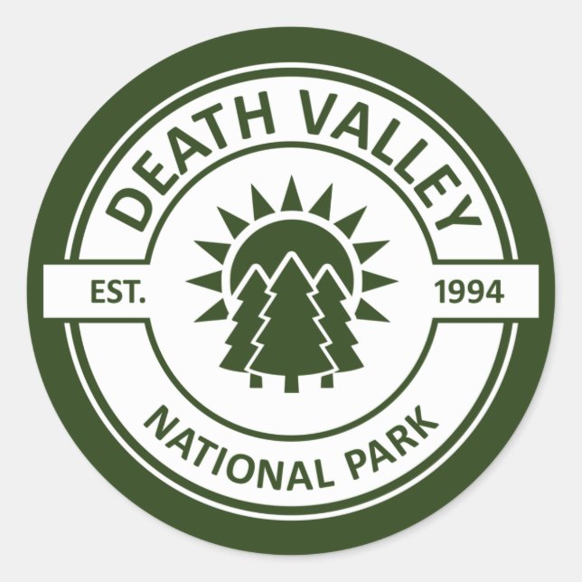 Adesivo Redondo Parque Nacional do Vale da Morte (Frente)