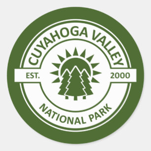 Adesivo Redondo Parque Nacional do Vale do Cuyahoga