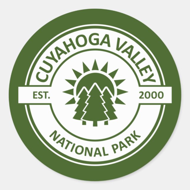 Adesivo Redondo Parque Nacional do Vale do Cuyahoga (Frente)