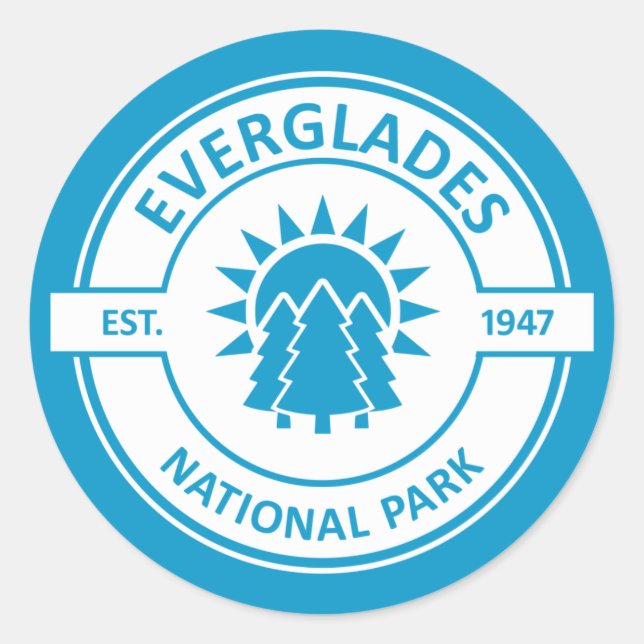 Adesivo Redondo Parque Nacional Everglades (Frente)