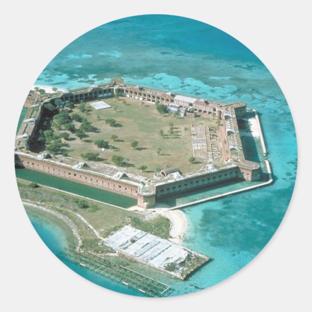 Adesivo Redondo Parque Nacional Fort Jefferson (Frente)