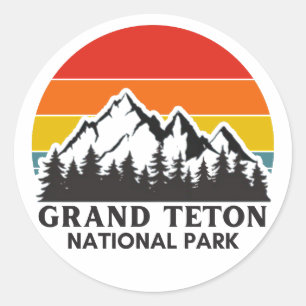 Adesivo Redondo Parque Nacional Grand Teton