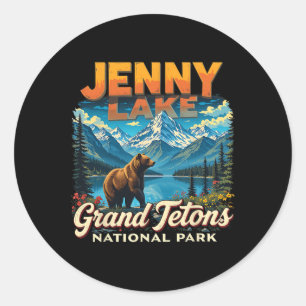 Adesivo Redondo Parque Nacional Grand Tetons Jenny Lake Viagem Vin