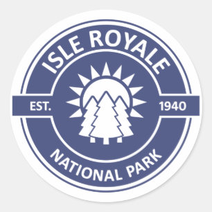 Adesivo Redondo Parque Nacional Isle Royale