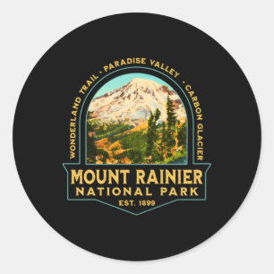 Adesivo Redondo Parque Nacional Monte Rainier