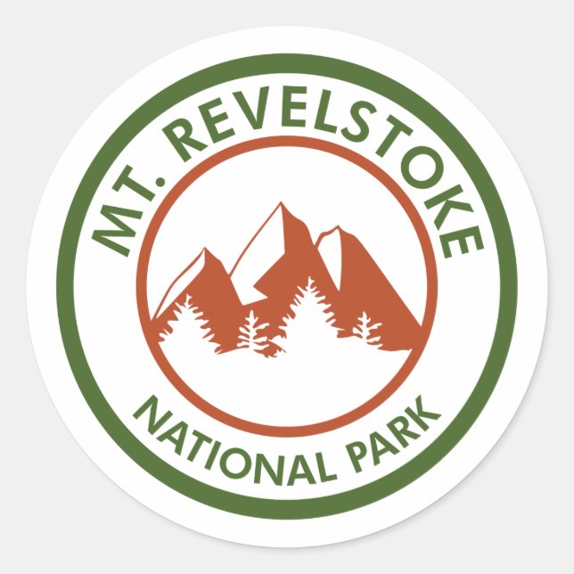 Adesivo Redondo Parque Nacional Monte Revelstoke (Frente)