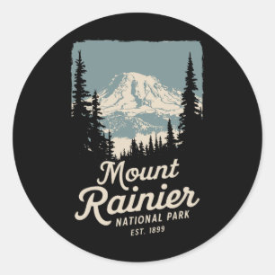 Adesivo Redondo Parque Nacional Mount Rainier Lembrança Natureza A