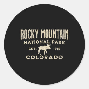 Adesivo Redondo Parque Nacional Rocky Mountain Colorado EUA ao ar