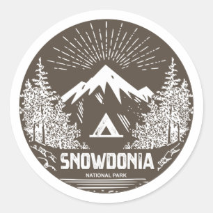 Adesivo Redondo Parque Nacional Snowdonia