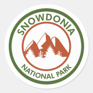 Adesivo Redondo Parque Nacional Snowdonia