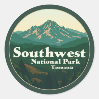 Adesivo Redondo Parque Nacional Sudoeste da Tasmania