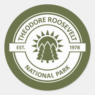 Adesivo Redondo Parque Nacional Theodore Roosevelt