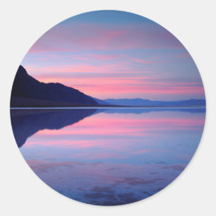 Adesivo Redondo Parque Nacional Vale da Morte. Badwater ao amanhec