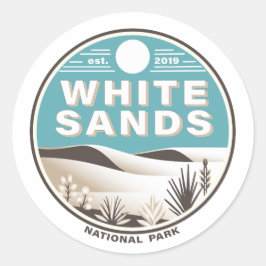 Adesivo Redondo Parque Nacional White Sands