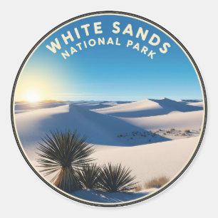 Adesivo Redondo Parque Nacional White Sands Novo México