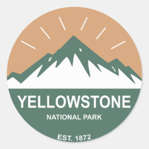 Adesivo Redondo Parque Nacional Yellowstone