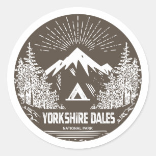 Adesivo Redondo Parque Nacional Yorkshire Dales