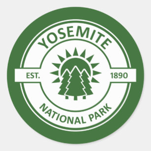 Adesivo Redondo Parque Nacional Yosemite