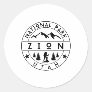 Adesivo Redondo Parque Nacional Zion Utah Mergulhador Natureza Cam