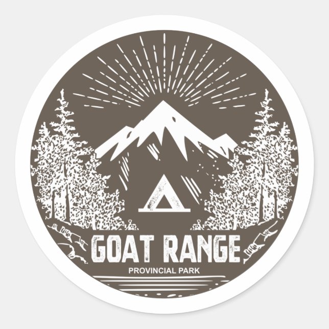 Adesivo Redondo Parque Provincial de Goat Range (Frente)