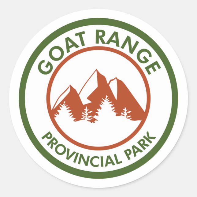 Adesivo Redondo Parque Provincial de Goat Range (Frente)