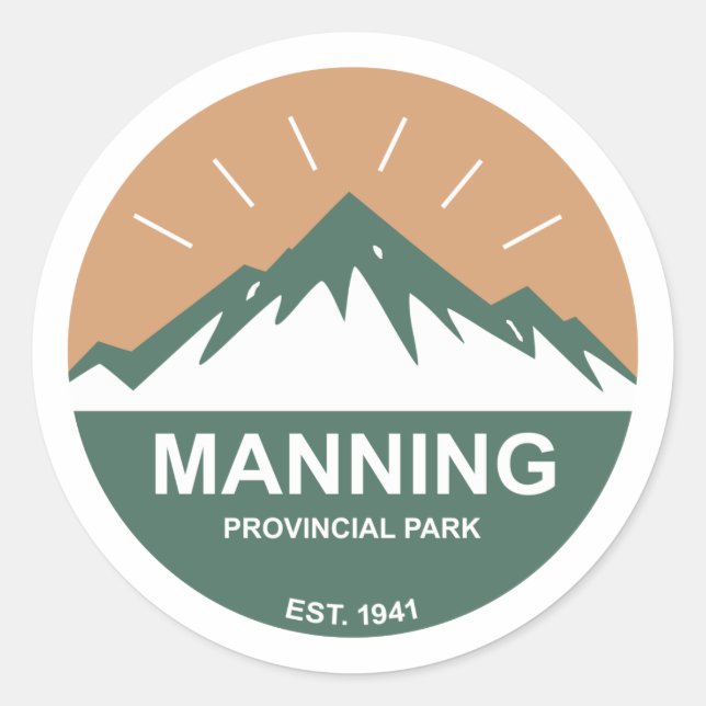 Adesivo Redondo Parque Provincial de Manning (Frente)
