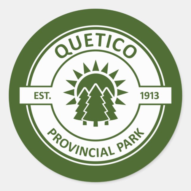 Adesivo Redondo Parque Provincial de Quetico (Frente)