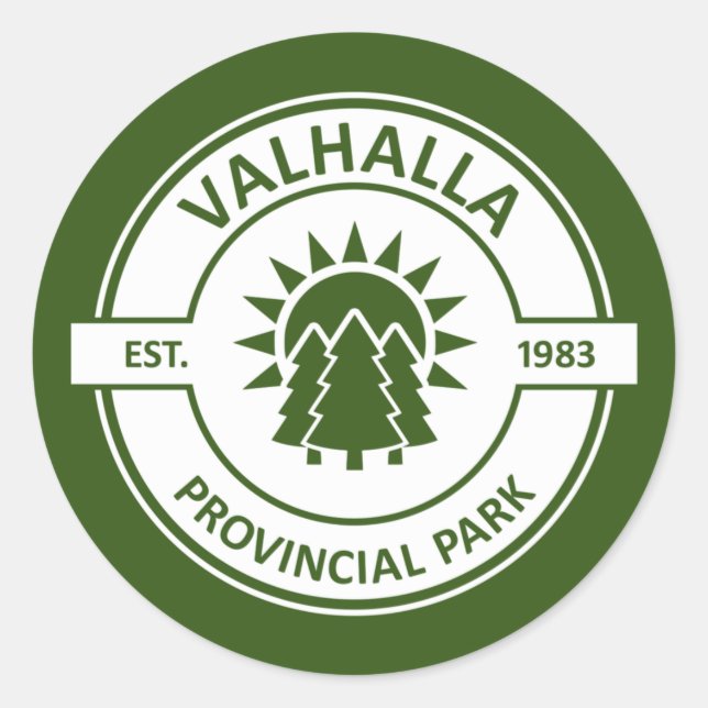 Adesivo Redondo Parque Provincial de Valhalla (Frente)