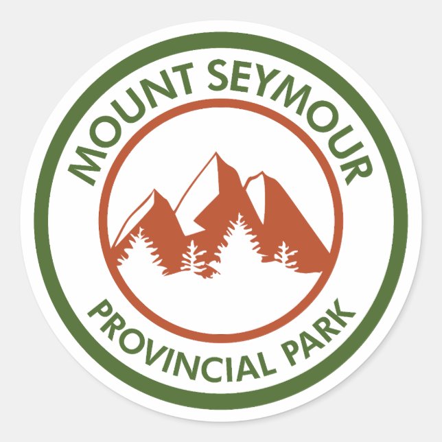 Adesivo Redondo Parque Provincial Mount Seymour (Frente)