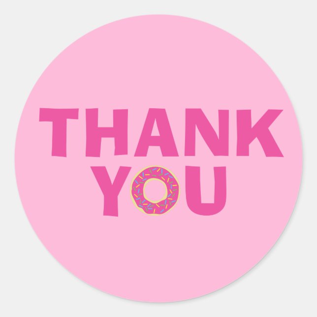 Adesivo Redondo Parte Aniversário de criança rosquinha (Frente)