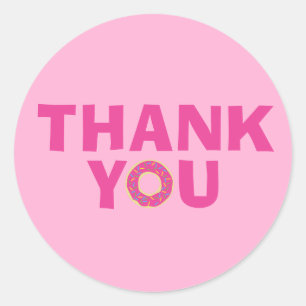 Adesivo Redondo Parte Aniversário de criança rosquinha