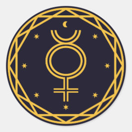 Adesivo Redondo Parte Celestial Occulta do Mercúrio