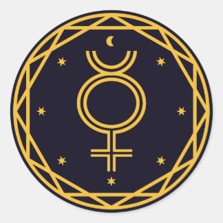 Adesivo Redondo Parte Celestial Occulta do Mercúrio