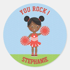 Adesivo Redondo Parte cheerleader