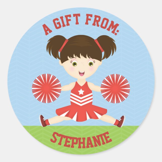 Adesivo Redondo Parte cheerleader (Frente)