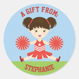 Adesivo Redondo Parte cheerleader